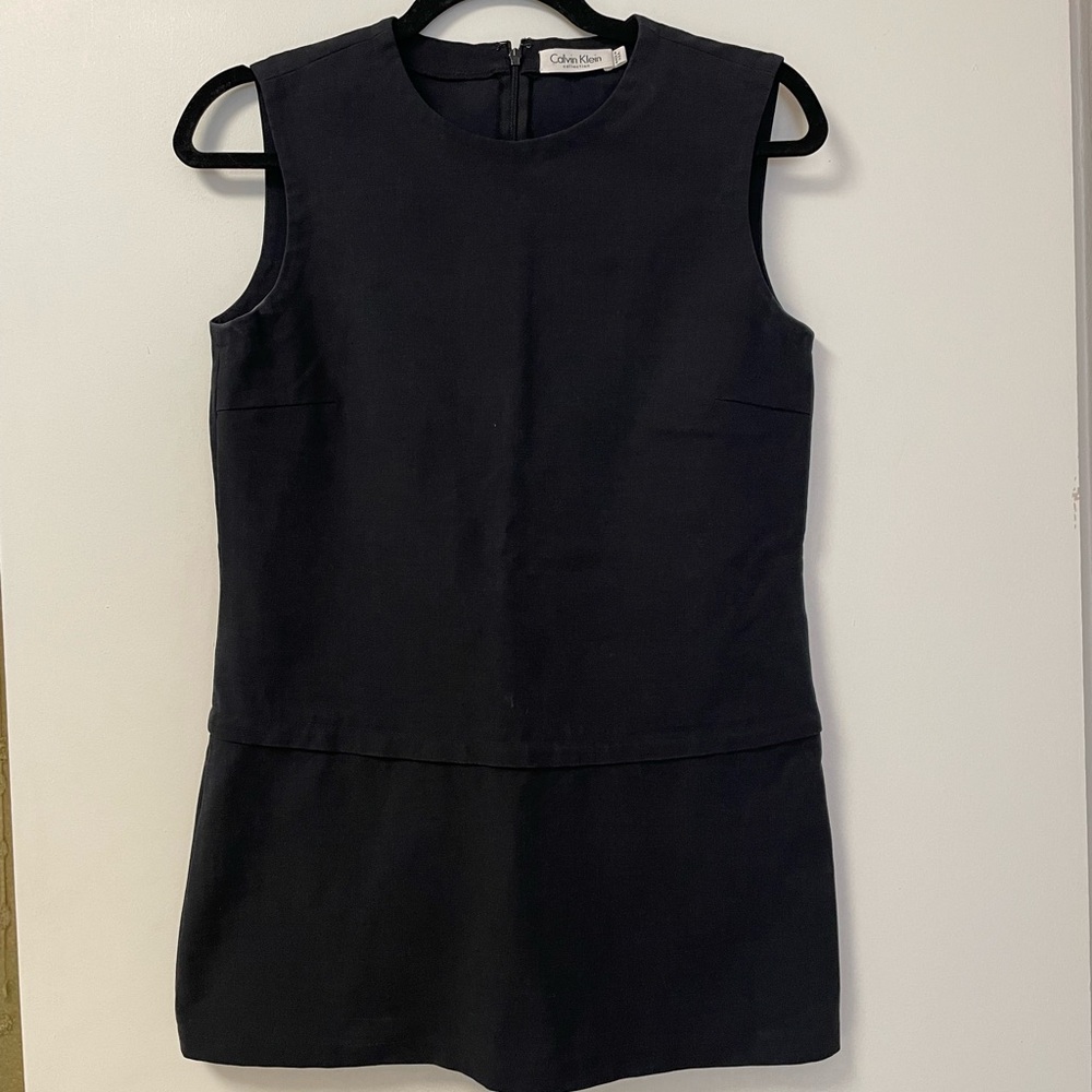 Calvin Klein Collection Sleeveless Adjustable Zipper Top